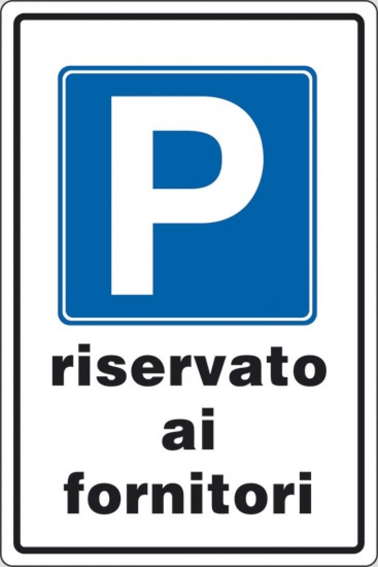 Parcheggio riservato ai fornitori